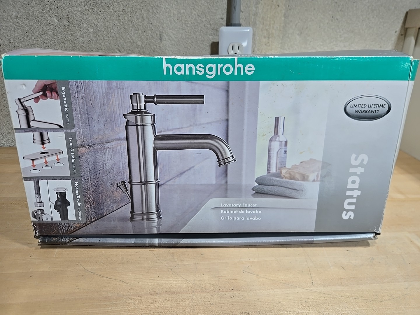 Hansgrohe Status Bathroom Lavatory Faucet 04754820 Brushed N