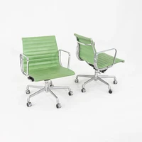 2001 Herman Miller Eames Aluminum Group Management Desk Chair in Green 4x Avail