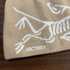 Arc'teryx Bird Head Toque Beanie Beige Wool Knit Winter Hat Unisex Ski Cap - NWT