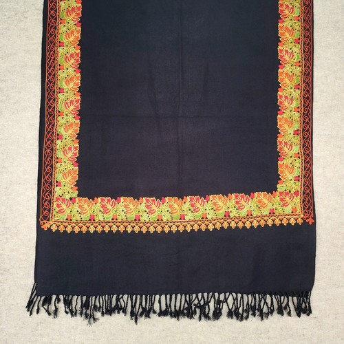 Pashmina Herbst Blatt Halstuch Schal Stola Herbstfarben Boho Chic Hippie bestickt - Bild 8 von 11