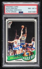 PSA/DNA 1979-80 Topps Alex English #31 Certified Authentic Auto Rookie RC HOF