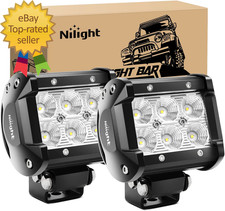 Led Pods 2Pcs 18W 1260LM Flood off Road Lights Super Bright Driving Work Fog