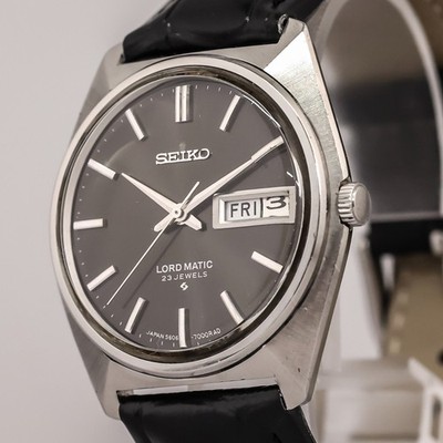 *Working ! For Parts* Vintage SEIKO Lordmatic 5606-7000 Automatic Day/Date Men's