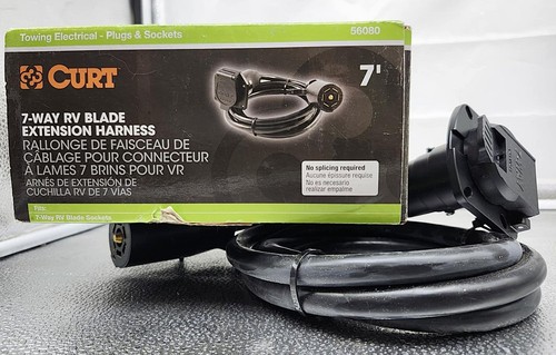 Curt 7-Way RV Blade Extension Harness 7 Ft Black Trailer Gooseneck 5th wheel - Bild 9 von 12