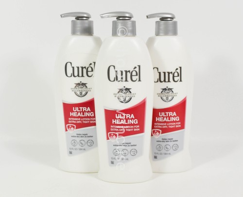 3 Curel Ultra Healing Intensive Lotion für extra trockene straffe Haut 13 flüssige Unzen