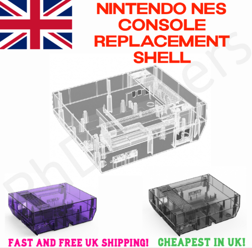 NES Replacement Shell Clear Housing Case For Nintendo NES Console UK ...