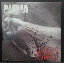 Pantera Vuglar Display Of Power Autographed Vinyl Album JSA