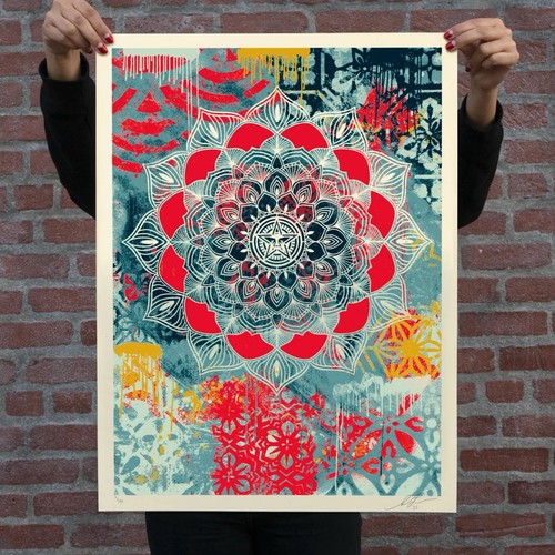 Chaos Mandala Obey Giant Shepard Fairey Signed Numbered /550 Art Print