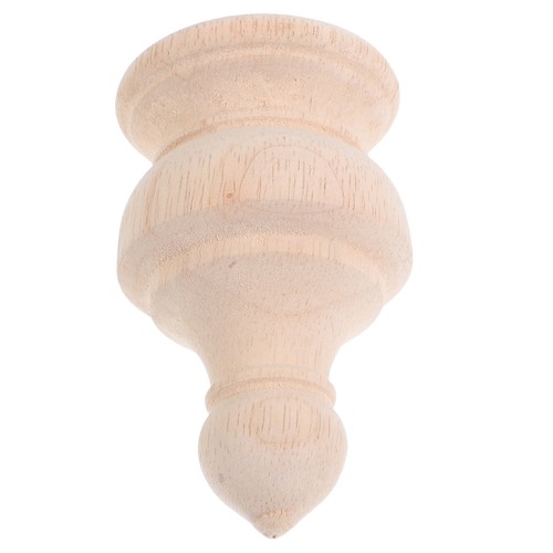 European Style Wooden Finial: Uncolored Wood Finial for Bed Posts Stair Railings - Picture 12 of 12