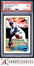 1989 TOPPS TRADED TIFFANY #38T TOM GORDON RC ROYALS PSA 9