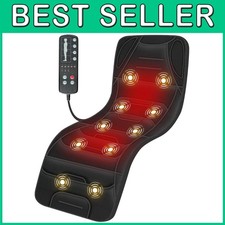Vibrating Massage Mat with Heat, 10 Motors, 3 Intensities