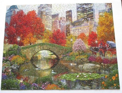Lot 4 COMPLETE Springbok Puzzles 500 - Antiques, Fruit Stand, Central Park N.Y. - Picture 11 of 11