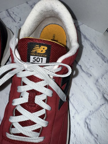 New Balance Größe 16 501 Herren Laufschuhe Turnschuhe Rot & Marine Retro-Stil - Bild 3 von 10