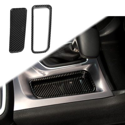 Console Gear Shift Storage Box Panel Trim for Dodge Charger 2015+ Carbon Fiber