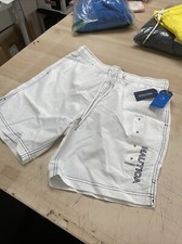 Nautica Men's Solid Quick Dry Classic Logo Swim-Trunk XL White New without Tags