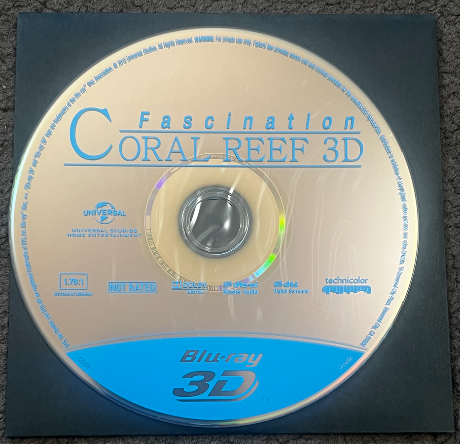 NEW FASCINATION CORAL REEF 3D (2011) - Blu-ray disc only in clear