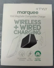 TYLT Marquee 15W MagSafe Compatible Charger+ Wired Charging-Black