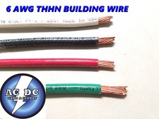 225' EA THHN THWN 6 AWG GAUGE BLACK WHITE RED GREEN STRANDED COPPER WIRE