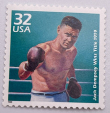 MNH Boxer Jack Dempsey Wins Title 1919 33 USA Stamp, Celebrate the Century 1910s