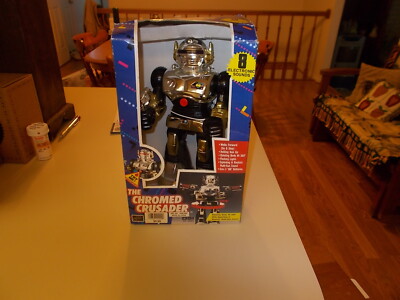 RARE THE CHROMED CRUSADER ROBOT WORKING NIB TOMMY'S
