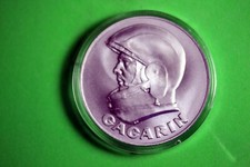 Yuri Gagarin Vostok Medal First Man In Space & 1st Men On Moon! #J29449