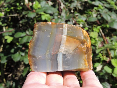 BRAZILIAN AGATE PAIR. COLORFUL STONE Lapidary Gems. (1 pound 13oz total) - Picture 19 of 24