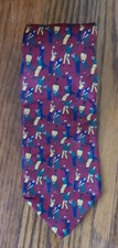 Rooster West End Collection 100% Silk Tie Golfing Golf Theme Made in USA Necktie