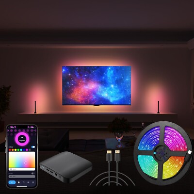 TV Immersion LED Backlight 12.5ft for TV 55-65in Sync Box for Music, Game, Movie