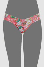  25 Hanky Panky Women's Pink Stretch Floral Lace Low Rise Thong Panties One Size