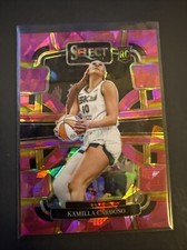 2024 Panini WNBA Select Kamilla Cardoso Pink Cracked Ice Prizm Rookie Card-#33