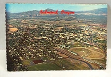 Redmond Oregon Aerial City View Souvenir Postcard Unposted 