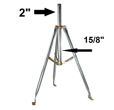 3' FT TRIPOD STAND FOR  SATELLITE  HD OFF  AIR ANTENNA OTA DIRECTV DISH NETWORK 