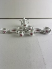 Vintage Barbie Miniature Tea Set 11 Piece Glass, Four Cup