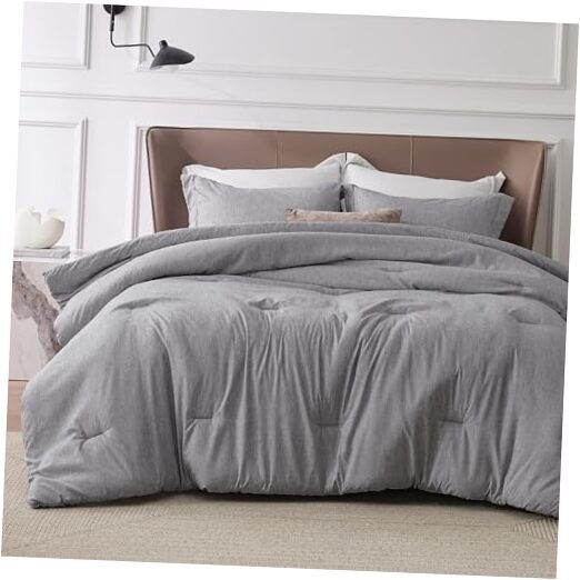 Comforter Set - Dark Grey Comforter Size, Soft Bedding Queen 02 - Dark Grey