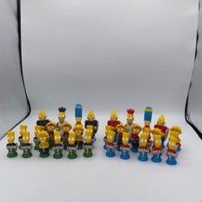 Juego de Ajedrez 3D Vintage Los Simpsons 1991, SOLO Piezas, Completo 32 Piezas