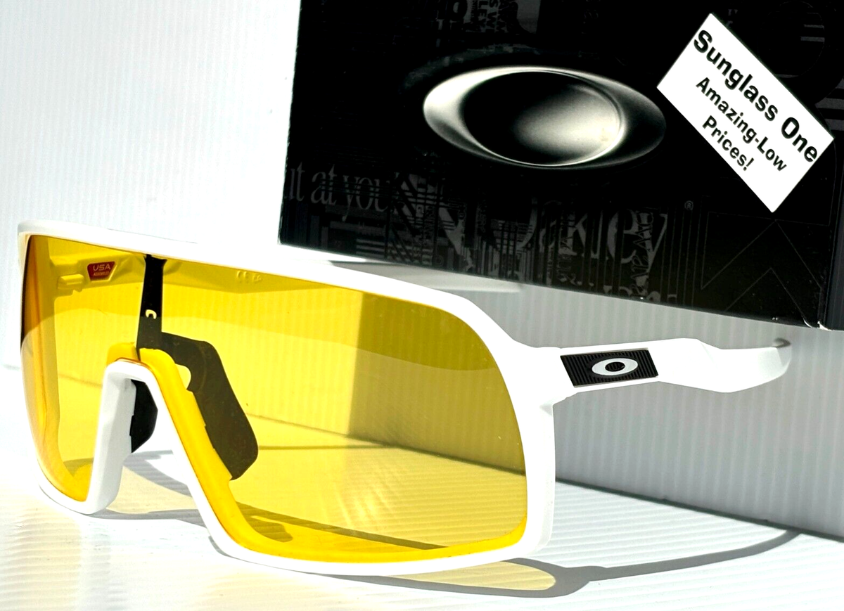 NEW Oakley SUTRO Matte White Galaxy Yellow Amber Lens Sunglass