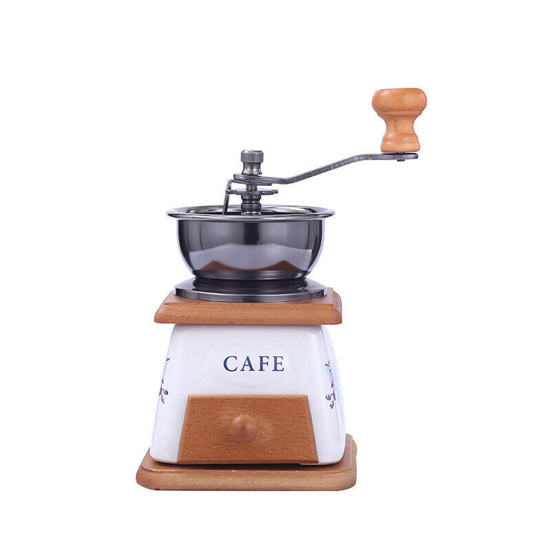 Produktbild von Nuvioo Kaffeemühle Manuell Holz Keramikmahlwerk -Verstellbarer Mahlgrad- Praktisch Verstaubar
