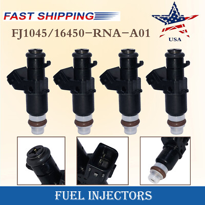 4pcs Fuel Injectors FJ1045 fits 2007-2008 CR-Z 1.5L Civic 1.8L-L4 16450-RNA-A01