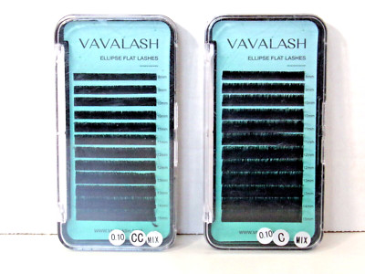 Lot of 2 Vavalash Ellipse Flat Lashes 0.10 C & CC Mix