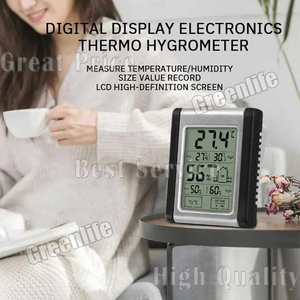 LCD Digital Hygrometer Indoor Thermometer Humidity Temperature Monitor Gauge - Image 2 of 4