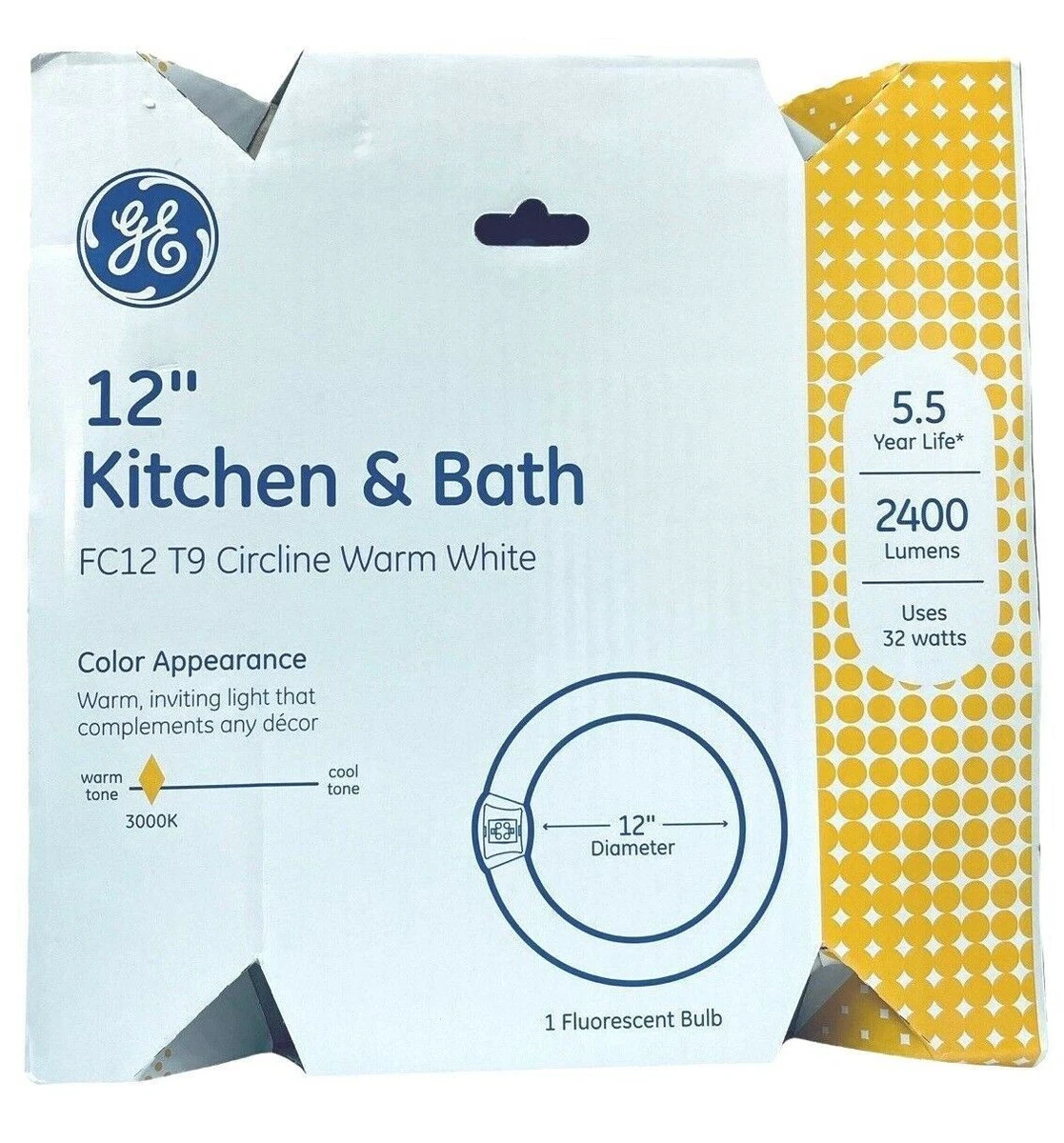 Circline Light Bulb Fluorescent Warm White 32 Watt 12 in Soft White By GE