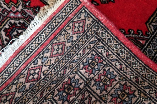 Handmade Vintage Uzbek Bukhara Rug 3' x 6.1' (92cm x 186cm), 1960s - 1C1095 - Picture 9 of 9