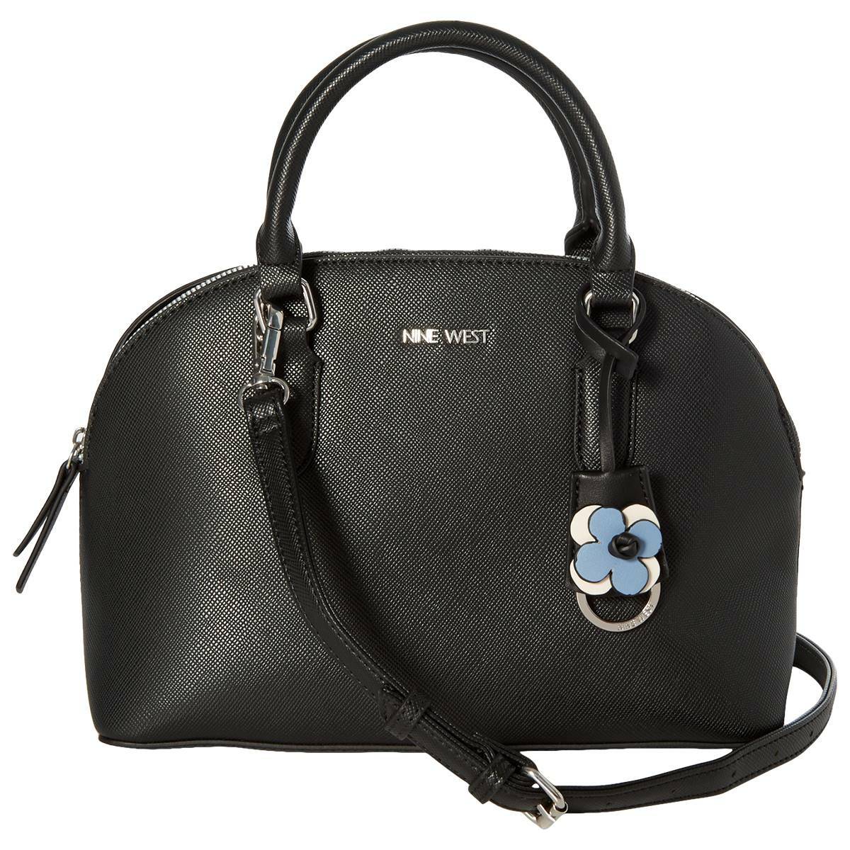 Nine West Logo Purse Handbag Crossbody Wristlet Piece Set Black Flower  NWT