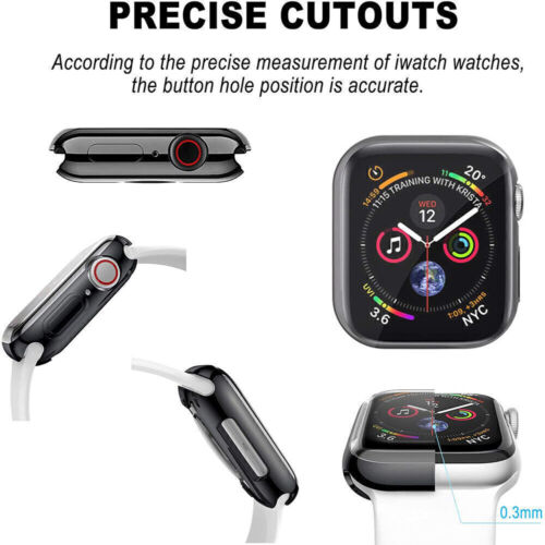 TPU Case Screen Protector iWatch Cover For Apple Watch Series 7 6 5 4 SE 41/45mm - Picture 3 of 18