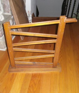 antique wooden marble run