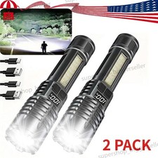 990000000 Lumen Super Bright LED Tactical Flashlight Rechargeable LED Work Light