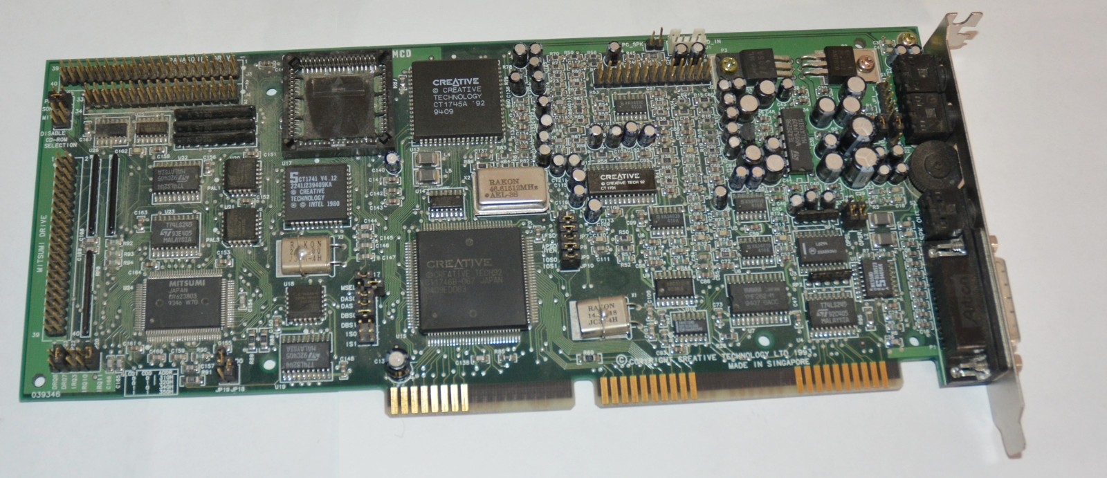 Creative Labs CT1750 ISA Sound Card Sound Blaster 16 Bit SB16 MCD Vintage PC