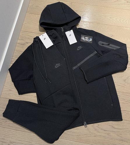 Nike Tech Fleece Black New Season FULL Tracksuit SMALL 🥷 - Picture 2 of 5