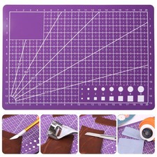 A5 Self Healing Cutting Mat Double Sided, Small 1"L x 1"W, Purple