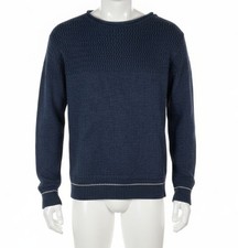 Loro Piana Men's Blue Cotton Cashmere Sweater Size 42